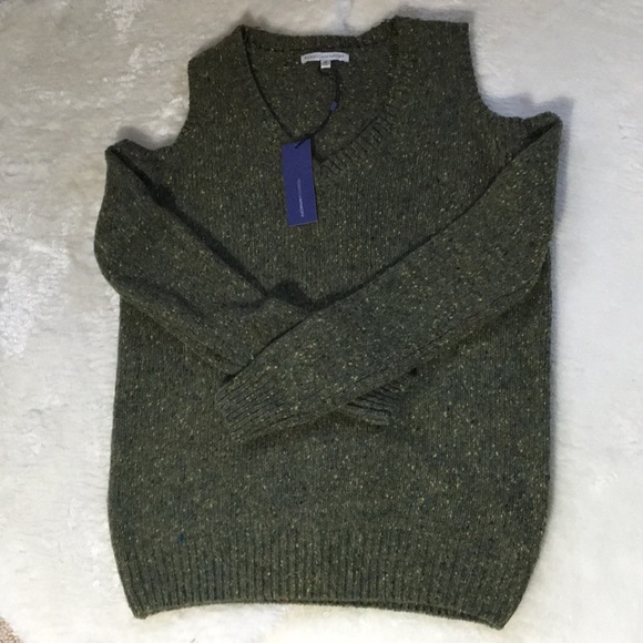 Rebecca Minkoff v neck, cold shoulder sweater M - Picture 2 of 9